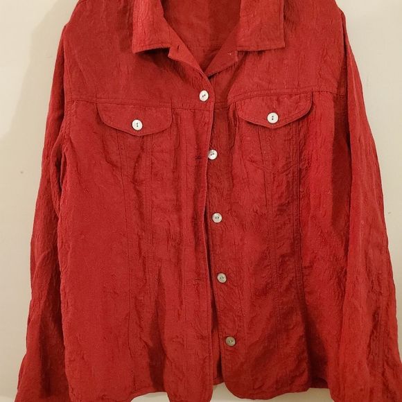 Chico's Red lightweight jacket - Picture 5 of 6